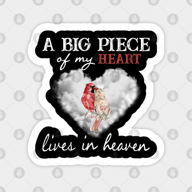 A Big Piece Of My Heart Lives In Heaven Sticker by DMMGear